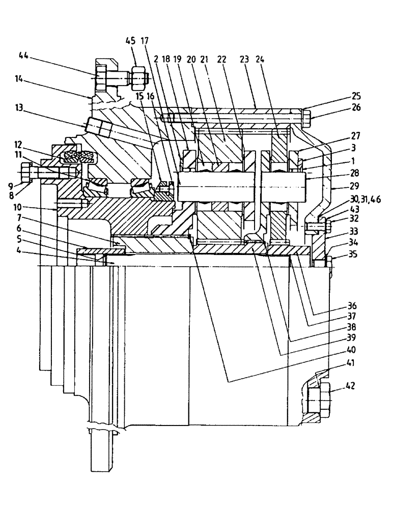 Схема запчастей Case IH 7700 - (A04-15) - EPICYCLIC HUB, 7700, SERIES 60 39, 1 Mainframe & Functioning Components