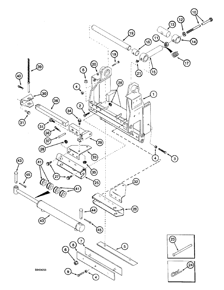 Схема запчастей Case IH 2055 - (9A-73C) - DRUM HANGER ASSEMBLY, 5 ROW WIDE (13) - PICKING SYSTEM