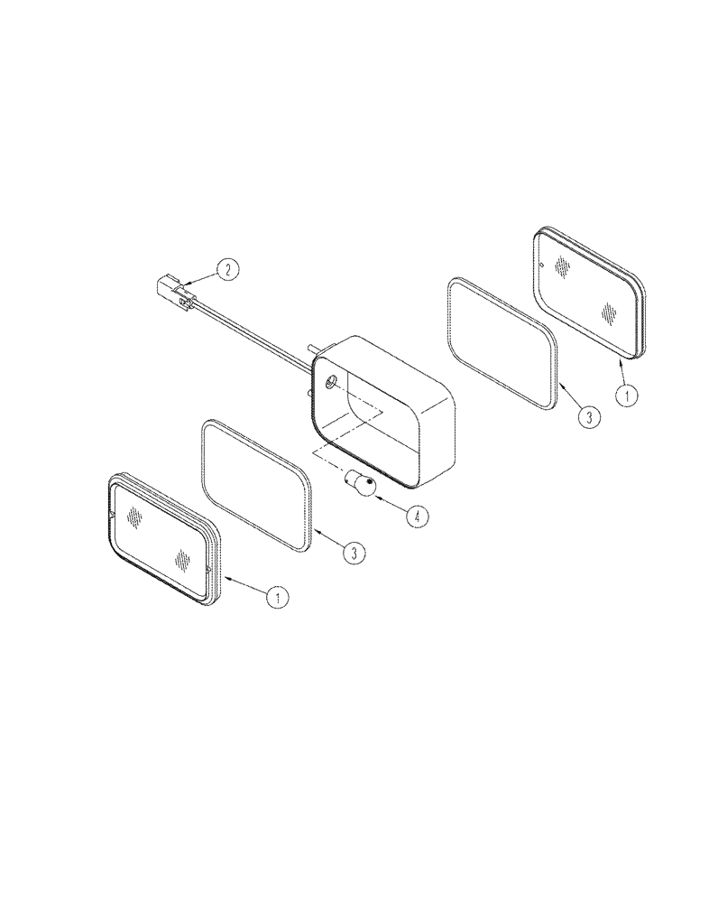 Схема запчастей Case IH STX425 - (04-18) - LAMPS - SIDE MARKER WARNING (04) - ELECTRICAL SYSTEMS