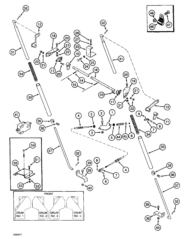 Схема запчастей Case IH 2044 - (9A-62) - HEIGHT CONTROL LINKAGE, 2044 COTTON PICKER (13) - PICKING SYSTEM