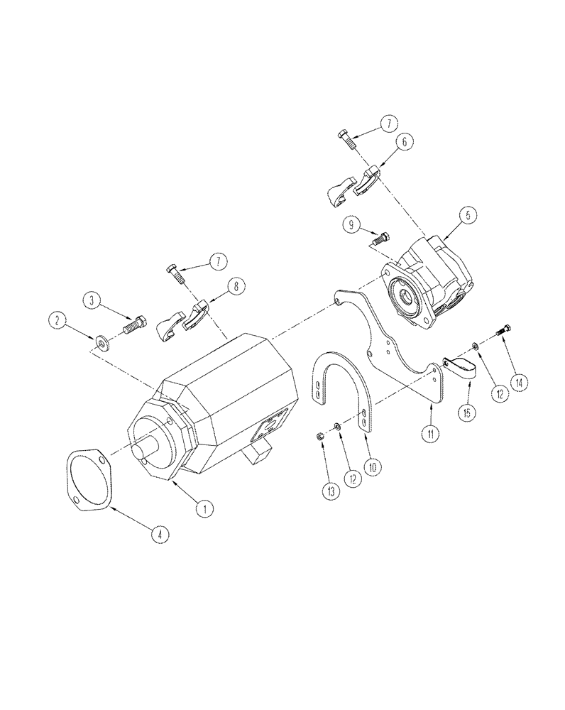 Схема запчастей Case IH STX325 - (08-28) - HIGH OUTPUT HYDRAULICS PUMP MOUNTING (08) - HYDRAULICS