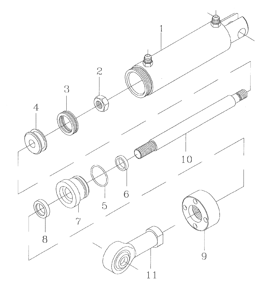 Схема запчастей Case IH 7700 - (B02[03]) - HYDRAULIC CYLINDER {SIDETRIM KNIVES} Hydraulic Components & Circuits