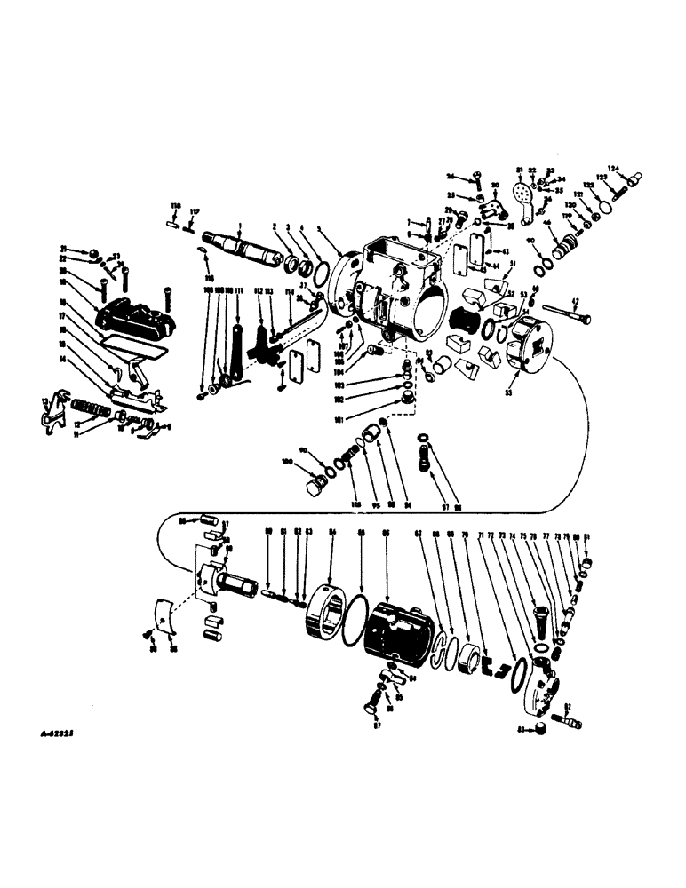 Схема запчастей Case IH 340 - (043) - FUEL SYSTEM, FUEL INJECTION PUMP, DIESEL ENGINE TRACTORS (02) - FUEL SYSTEM