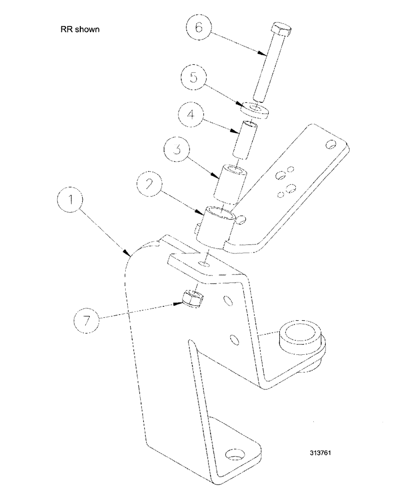 Схема запчастей Case IH SPX3200 - (04-039) - HOSE PIVOT MOUNT ASSEMBLY - RF (35) - HYDRAULIC SYSTEMS