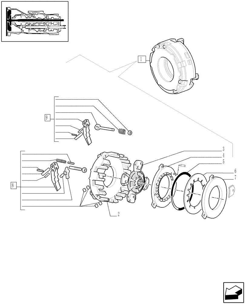 Схема запчастей Case IH JX60 - (1.25.0/01A) - CLUTCH - BREAKDOWN (03) - TRANSMISSION