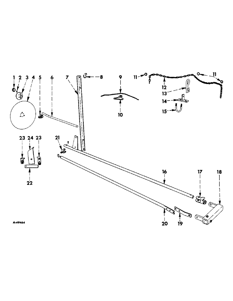 Схема запчастей Case IH 184 - (A-43) - MARKER, FOUR-ROW 