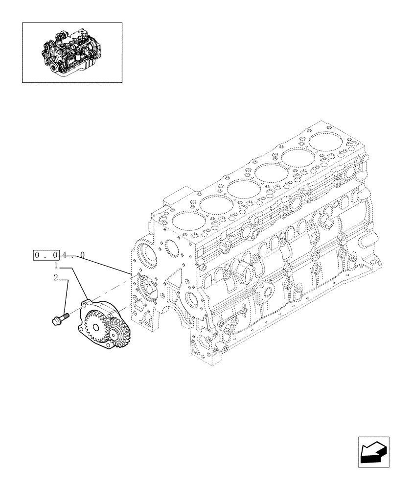 Схема запчастей Case IH F4HE9684J J102 - (0.30.0[01]) - OIL PUMP - ENGINE (504099881) 