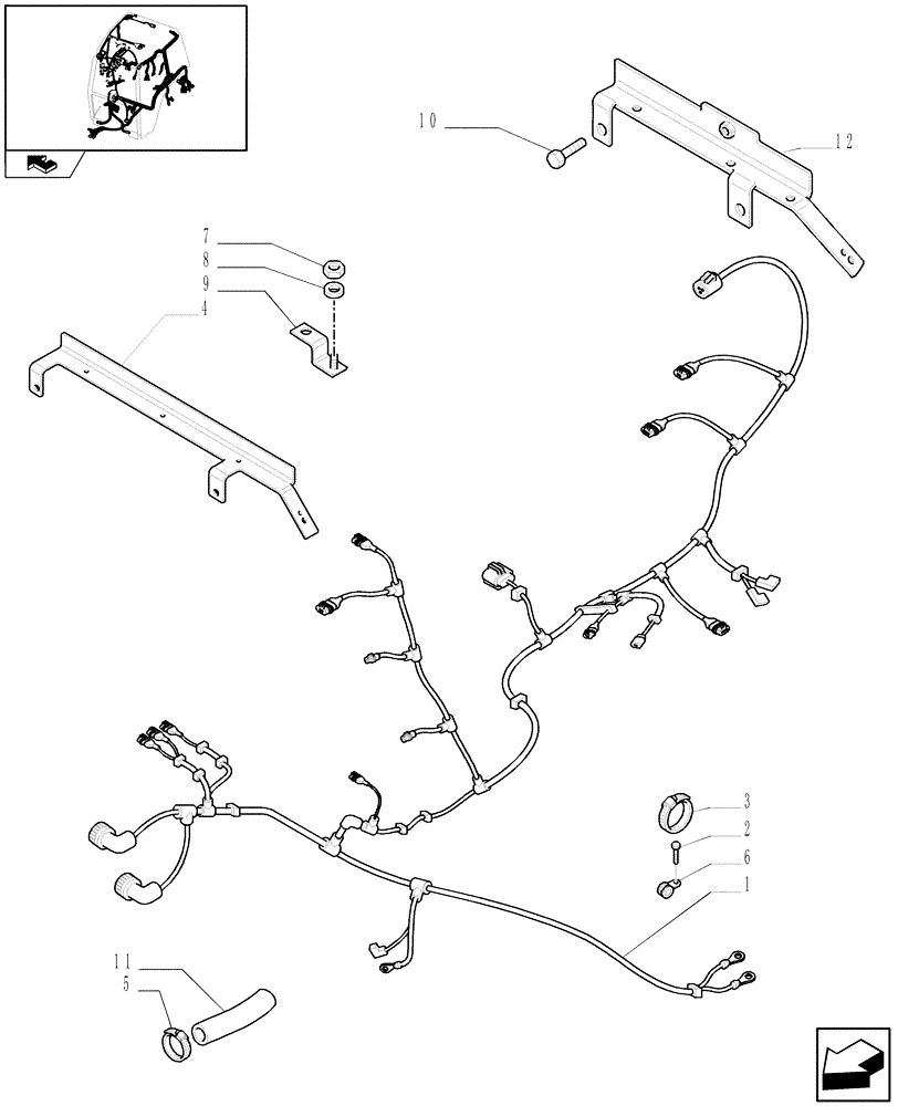 Схема запчастей Case IH MAXXUM 110 - (1.75.4[02]) - FRONT MAIN CABLE (06) - ELECTRICAL SYSTEMS