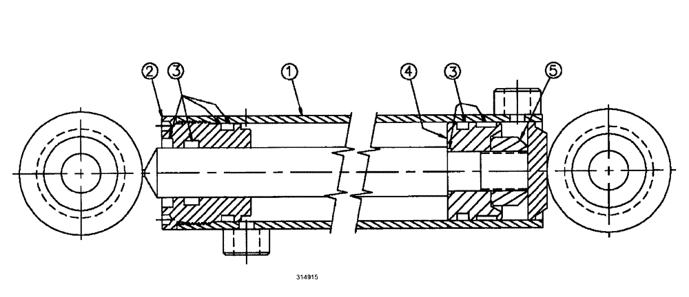 Схема запчастей Case IH SPX3185 - (07-005) - CYLINDERS - INNER BOOM FOLD (90 BOOM) Cylinders