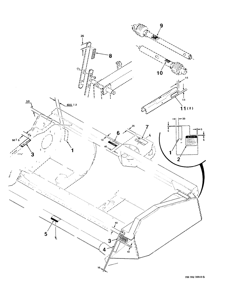 Схема запчастей Case IH 8820 - (9-2) - DECALS AND LOCATION DIAGRAM (09) - CHASSIS