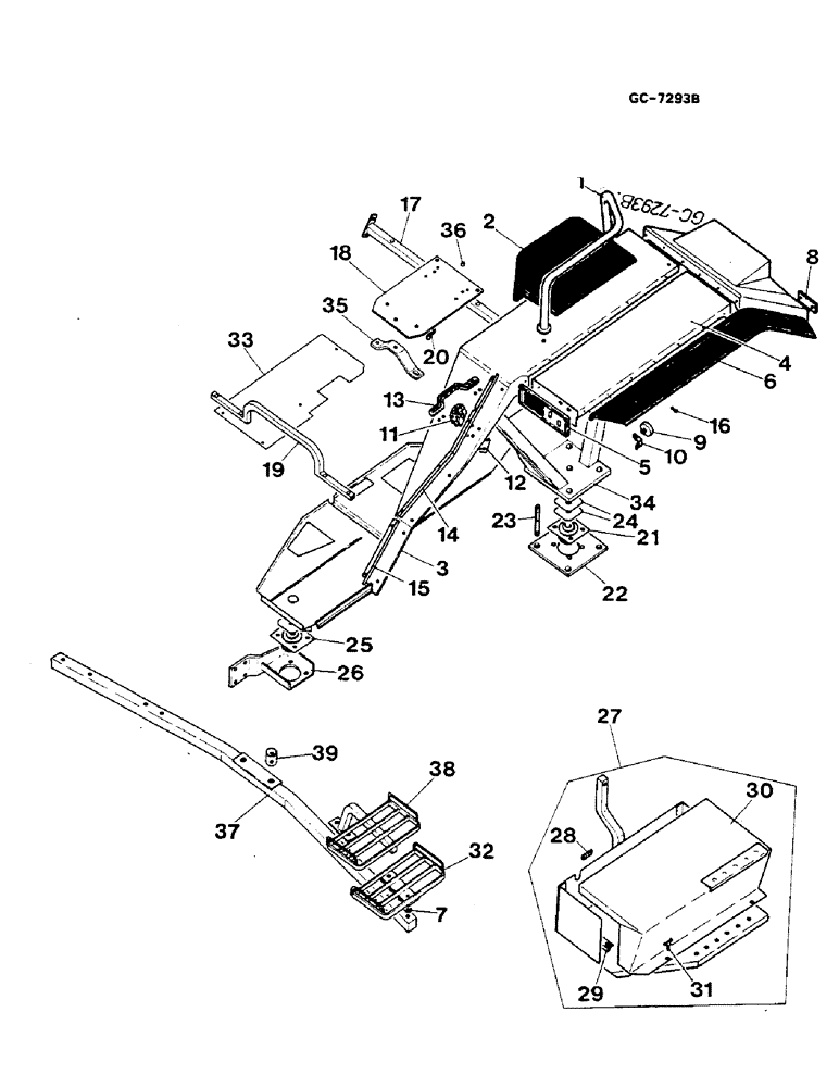 Схема запчастей Case IH 844S - (13-23) - REAR FENDERS, REFLECTOR, CO-DRIVER SEAT, FOR TRACTORS W/CAB, FRITZMEIER (05) - SUPERSTRUCTURE