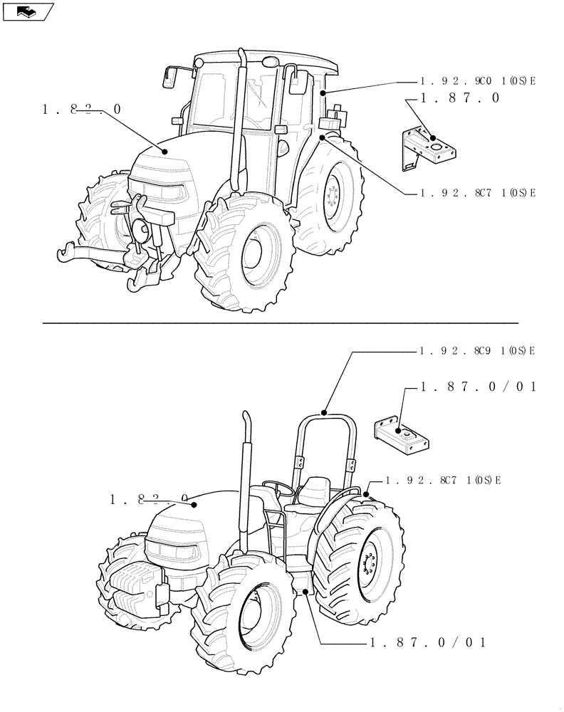 Схема запчастей Case IH FARMALL 95C - (SEC. 08) - SHEET METAL (00) - GENERAL