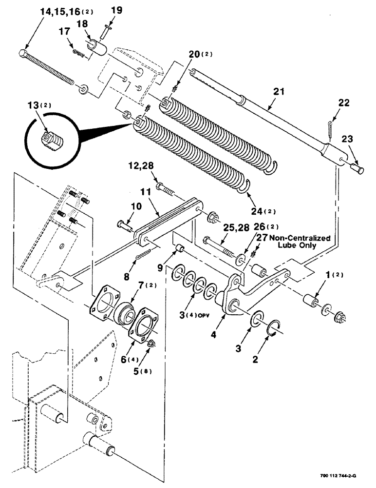 Схема запчастей Case IH 8590 - (03-08) - PICKUP FLOTATION ASSEMBLY Pickup