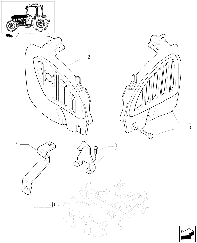 Схема запчастей Case IH FARMALL 95C - (1.83.0[04A]) - HOODS - D6509 (08) - SHEET METAL