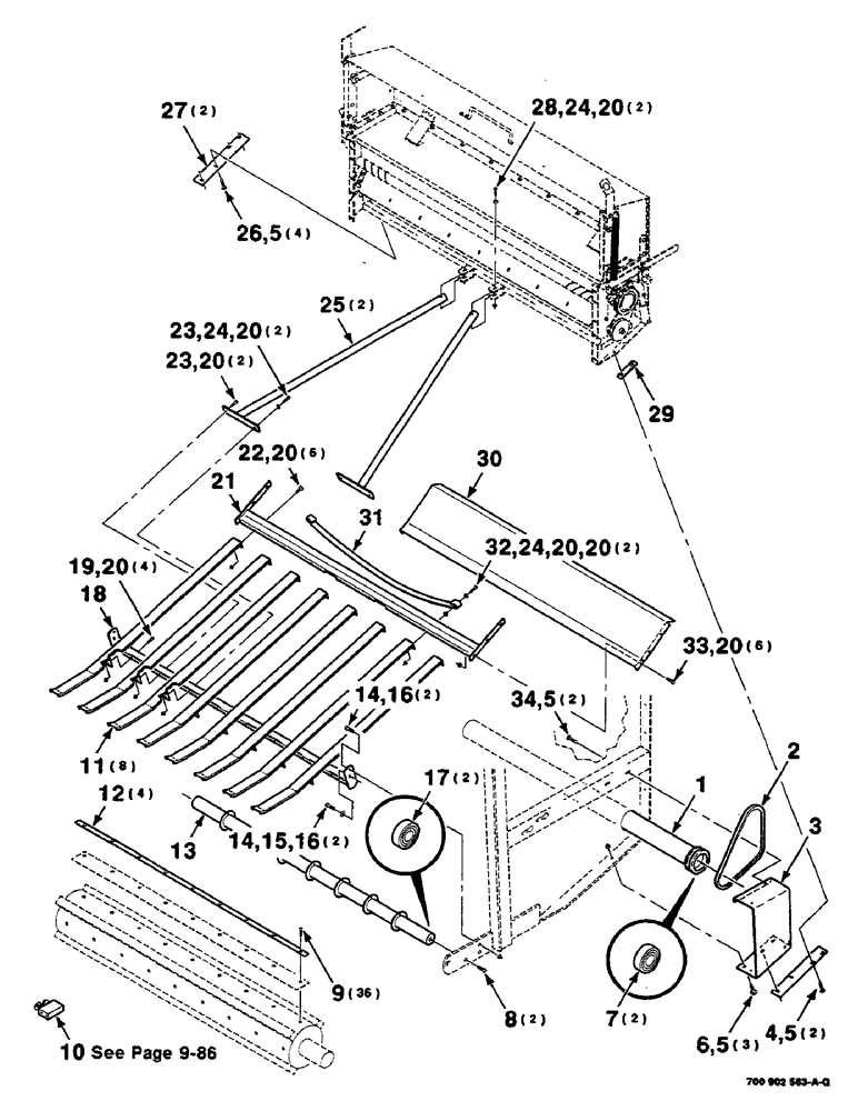 Схема запчастей Case IH 8460 - (9-48) - MESH WRAP KIT, SHIELDS AND SLIDE ASSEMBLIES, SERIAL NUMBER CFH0073001 THROUGH CFH0073202 Decals & Attachments