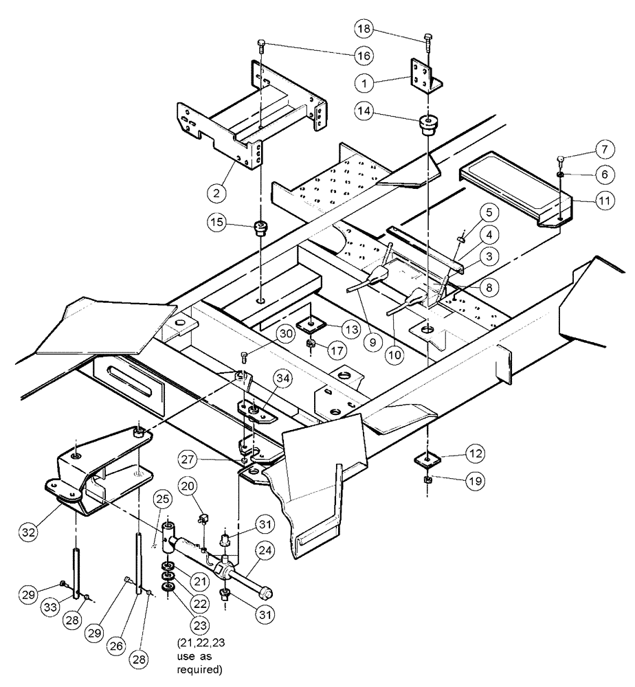 Схема запчастей Case IH PATRIOT XL - (03-002) - ENGINE MOUNTS (01) - ENGINE