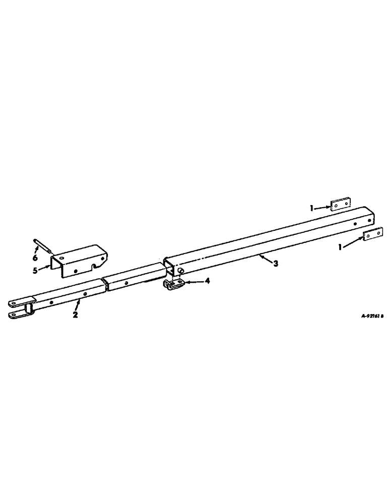 Схема запчастей Case IH VARIOUS - (B-086) - TELESCOPING HITCH POLE ATTACHMENT 