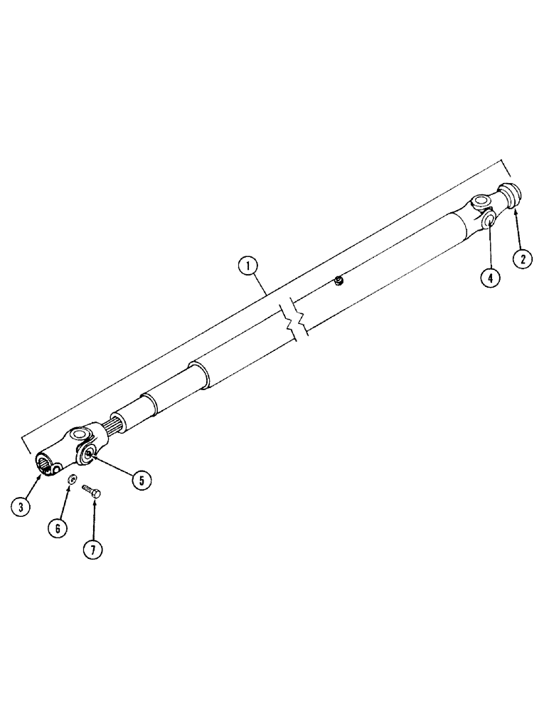 Схема запчастей Case IH 56FTS - (38) - MID DRIVE SHAFT 