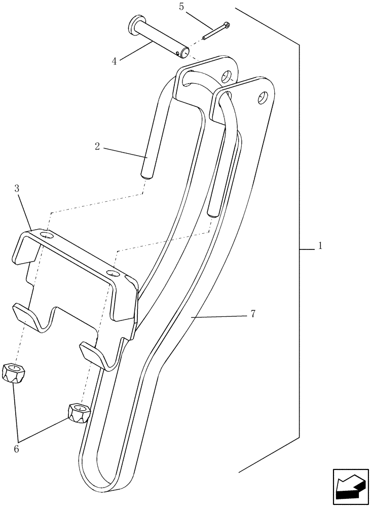 Схема запчастей Case IH 7010 - (74.140.15[02]) - LATCH ASSEMBLY - CLEANOUT DOOR - AFTER SN HAJ202929 (74) - CLEANING