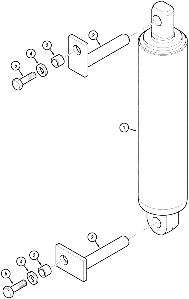 Схема запчастей Case IH MX170 - (08-23) - HITCH CYLINDER ASSEMBLY (35) - HYDRAULIC SYSTEMS