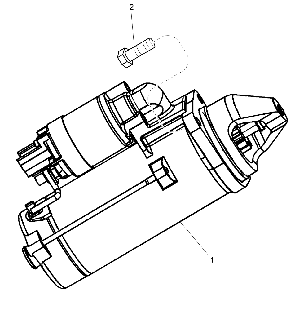 Схема запчастей Case IH P140 - (55.201.01) - STARTER AND MOUNTING (55) - ELECTRICAL SYSTEMS