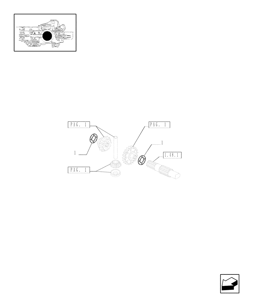 Схема запчастей Case IH JX80 - (1.32.4/01[02]) - DIFFERENTIAL GEARINGS - ADJUSTING SHIMS (03) - TRANSMISSION