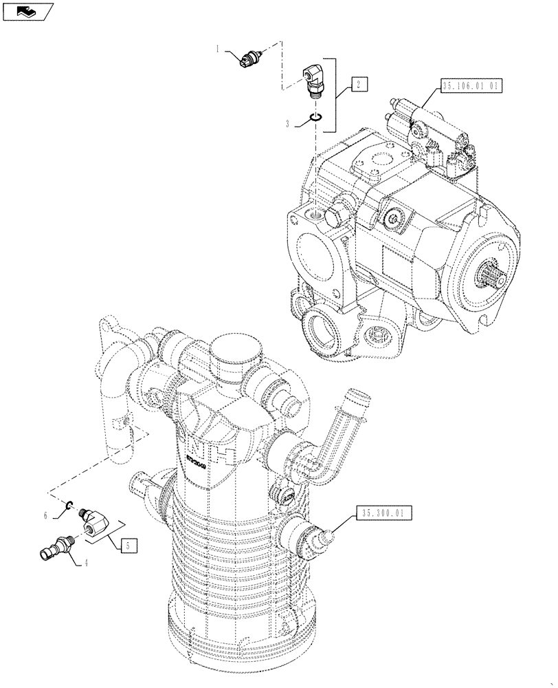 Схема запчастей Case IH PUMA 160 - (55.036.01) - SWITCH ASSY - HYDRAULIC PUMP (55) - ELECTRICAL SYSTEMS