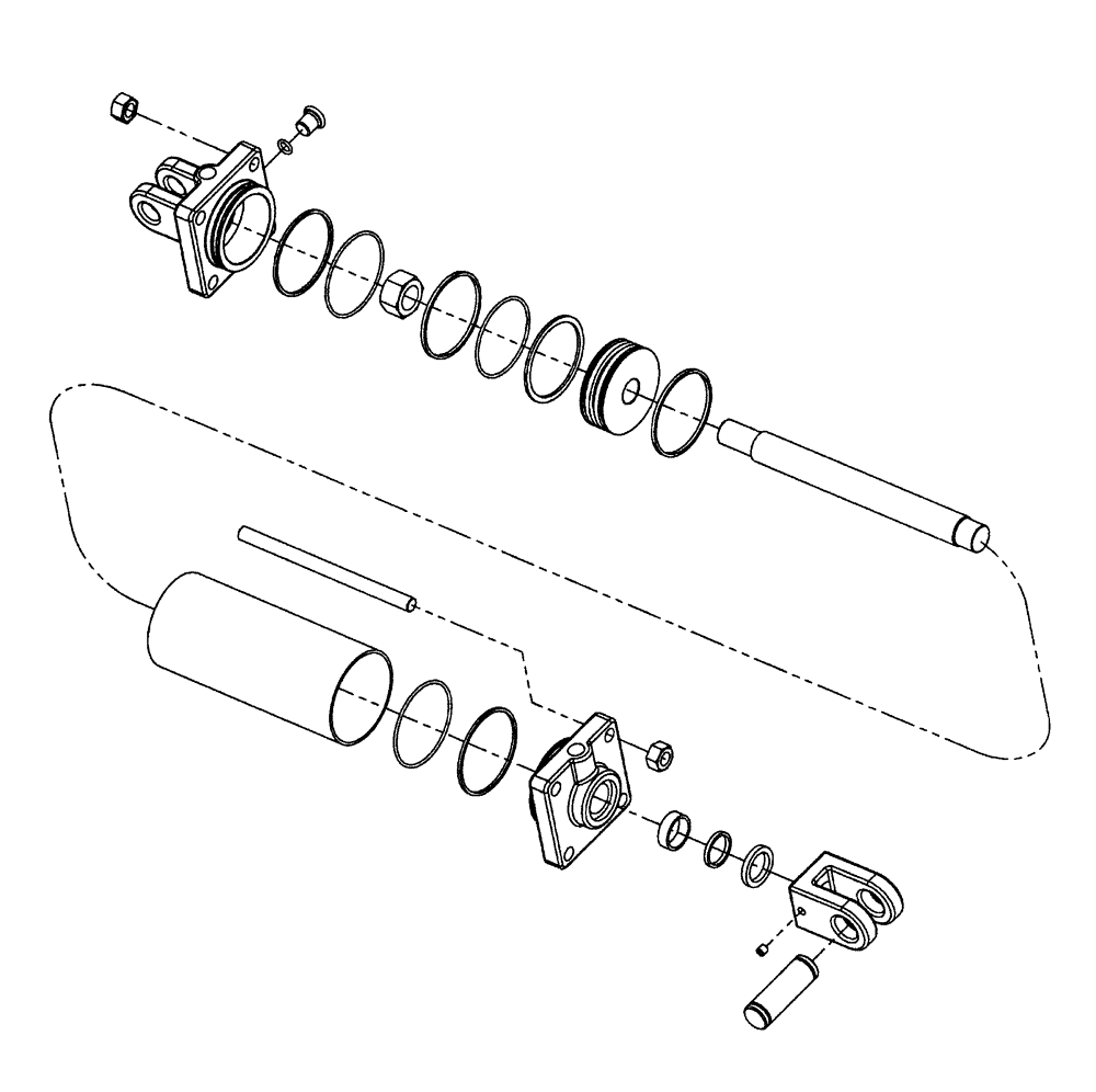 Схема запчастей Case IH 730C - (35.100.05) - DISC LEVELER HYDRAULIC CYLINDERS (08) - HYDRAULICS