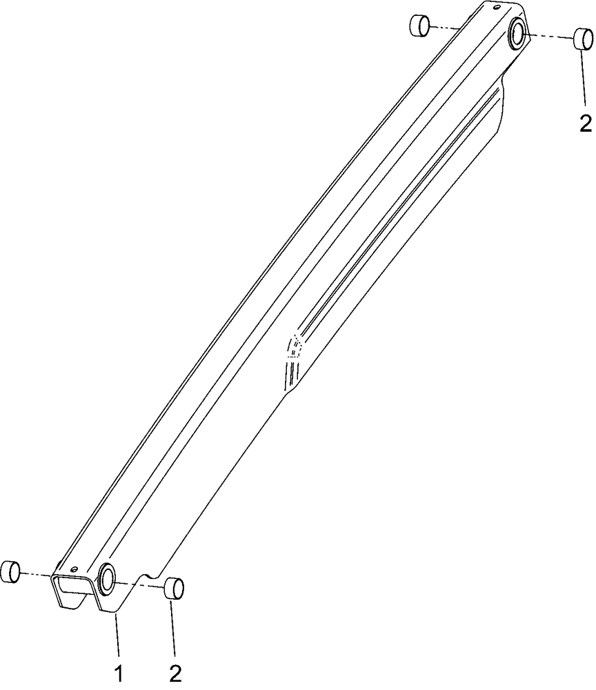 Схема запчастей Case IH LX740 - (39.105.AM[01]) - PARALLEL ROD, BUSHING - MSL (39) - FRAMES AND BALLASTING