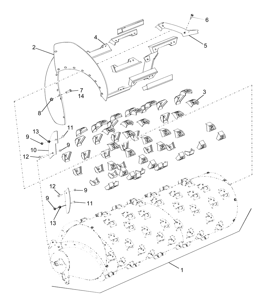 Схема запчастей Case IH AFX8010 - (K.40.C.52.52[1]) - ROTORS K - Crop Processing