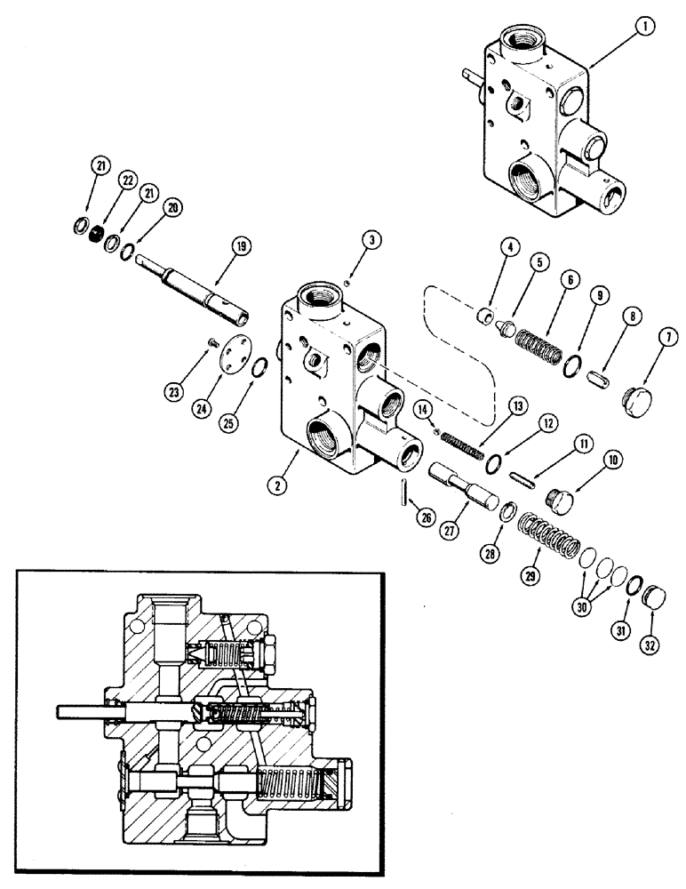 Схема запчастей Case IH 870 - (238) - A60270 VALVE (08) - HYDRAULICS