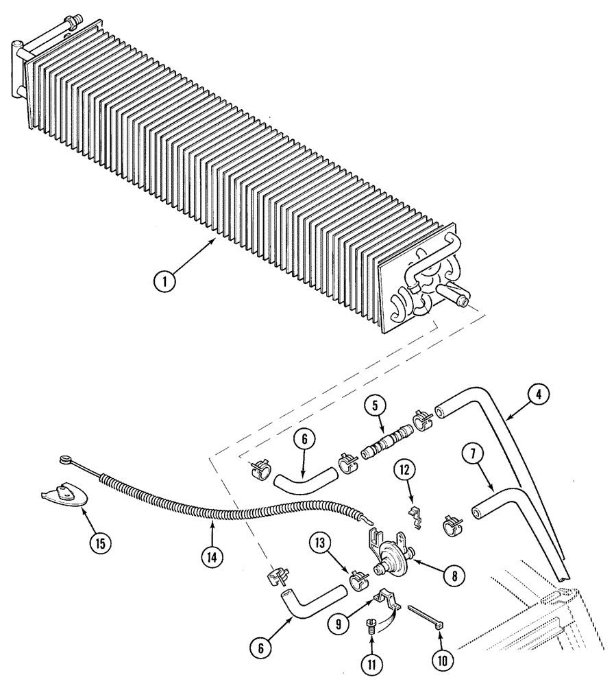 Схема запчастей Case IH 5220 - (9-100) - CAB, HEATER (09) - CHASSIS/ATTACHMENTS