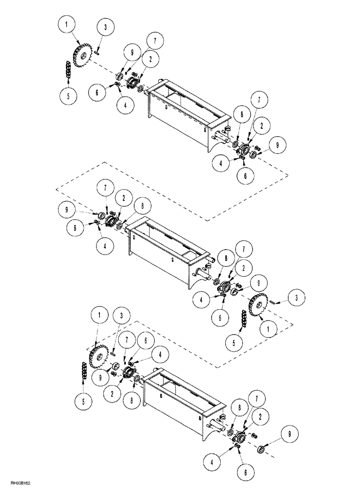 Схема запчастей Case IH AFS - (02-26) - METER, DRIVE TRAIN (61) - METERING SYSTEM