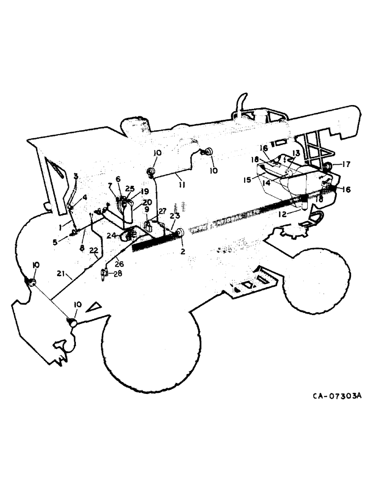 Схема запчастей Case IH 1470 - (08-10) - ELEC., WIRING DIAGRAM, LEFT TURN, GRAIN TANK UNLOADER, REAR LIGHTS & FUEL PUMP, S.N. 10000 & ABOVE (06) - ELECTRICAL