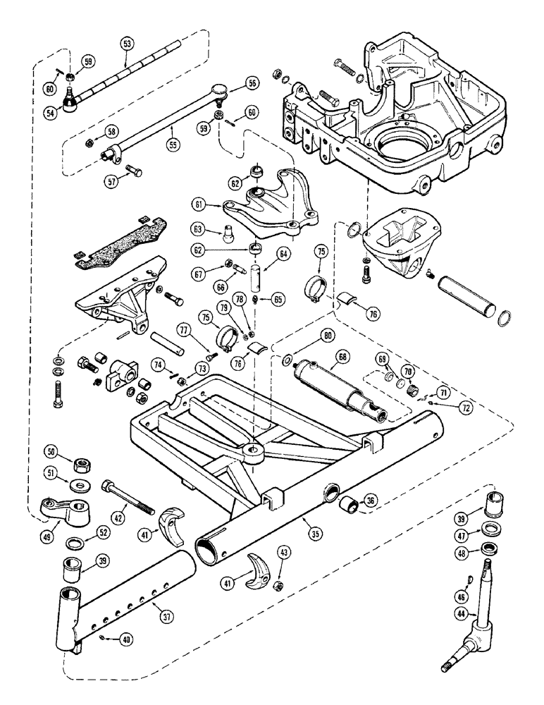 Схема запчастей Case IH M570AT - (076) - ADJUSTABLE FRONT AXLE (06) - POWER TRAIN