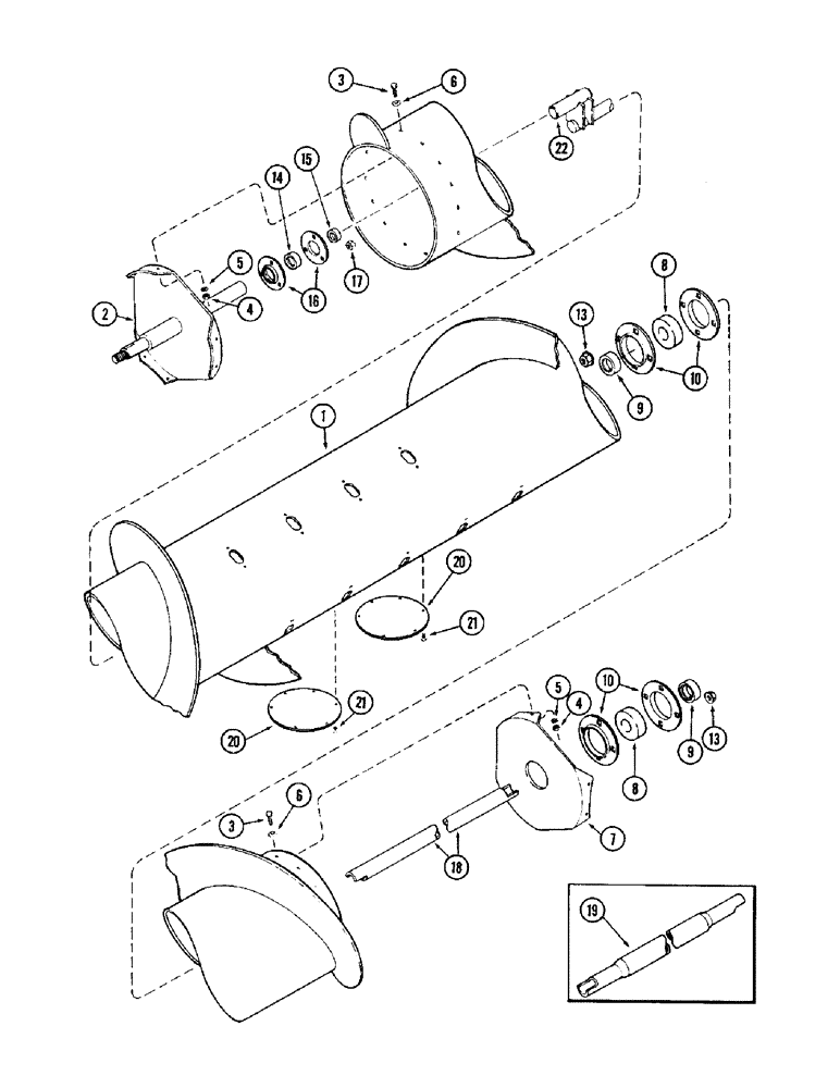 Схема запчастей Case IH 1010 - (9C-02) - AUGER (58) - ATTACHMENTS/HEADERS