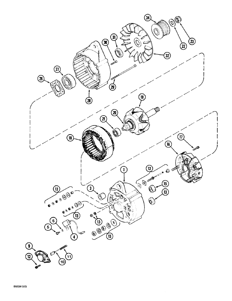 Схема запчастей Case IH 8950 - (4-036) - ALTERNATOR ASSEMBLY (04) - ELECTRICAL SYSTEMS