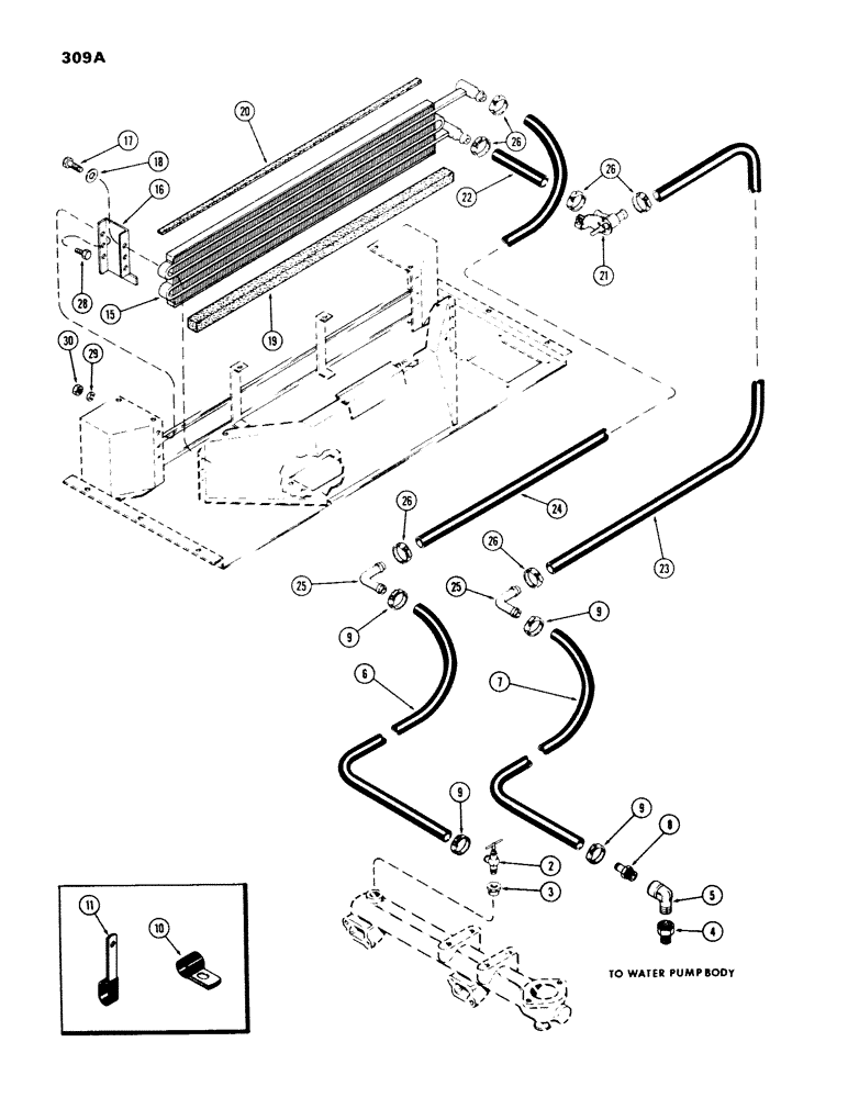 Схема запчастей Case IH 970 - (309A) - CAB, PLENUM, WITH HEATER, HINSON (09) - CHASSIS/ATTACHMENTS