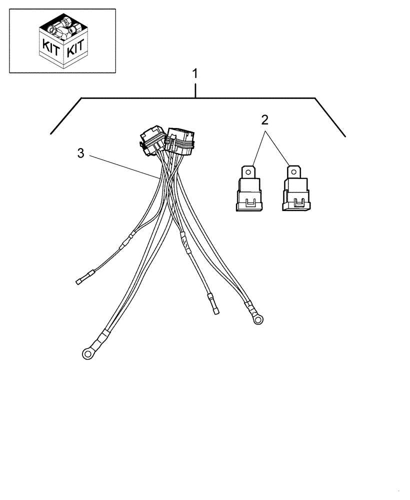Схема запчастей Case IH RBX552 - (06.30) - POWER RELAY CONVERSION KIT (06) - ELECTRICAL SYSTEMS