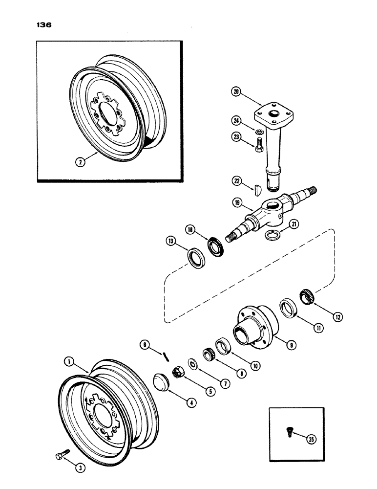 Схема запчастей Case IH 970 - (136) - DUAL FRONT WHEELS (05) - STEERING