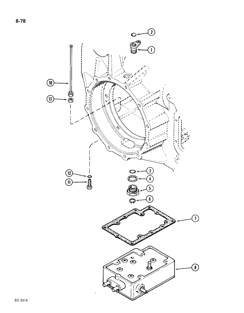 Схема запчастей Case IH 1896 - (8-78) - DRAFT CONTROL SENSING LINKAGE (08) - HYDRAULICS