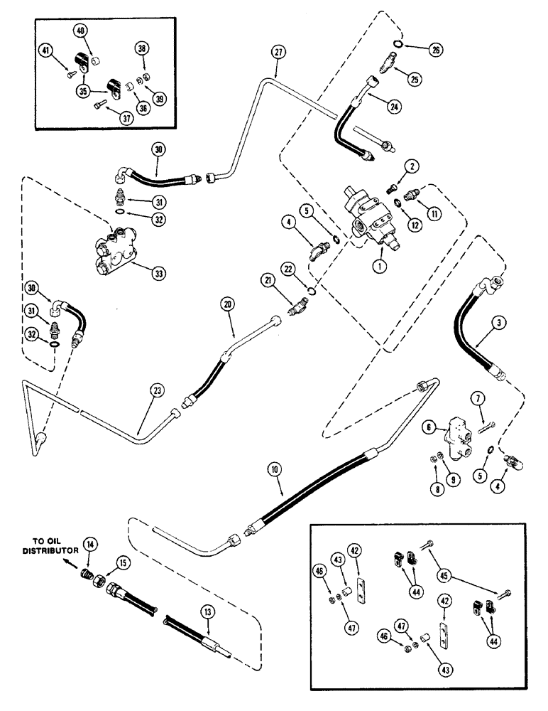 Схема запчастей Case IH 2870 - (140) - HYDRAULIC STEERING, WITH REAR STEERING (05) - STEERING