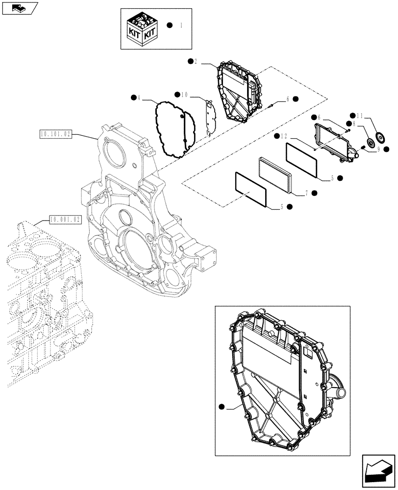 Схема запчастей Case IH F3BFE613B A002 - (10.101.03) - ENGINE BREATHERS (504136621) (10) - ENGINE