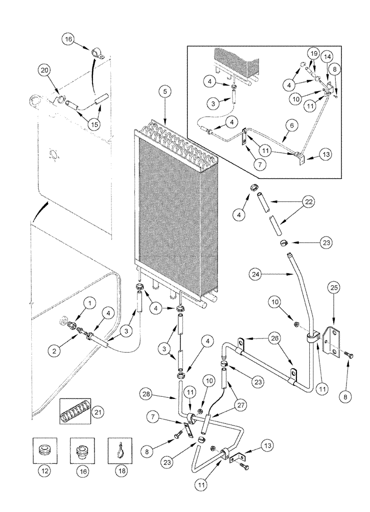 Схема запчастей Case IH 2366 - (03-07[01]) - FUEL, RETURN - BSN JJC0254999 (02) - FUEL SYSTEM