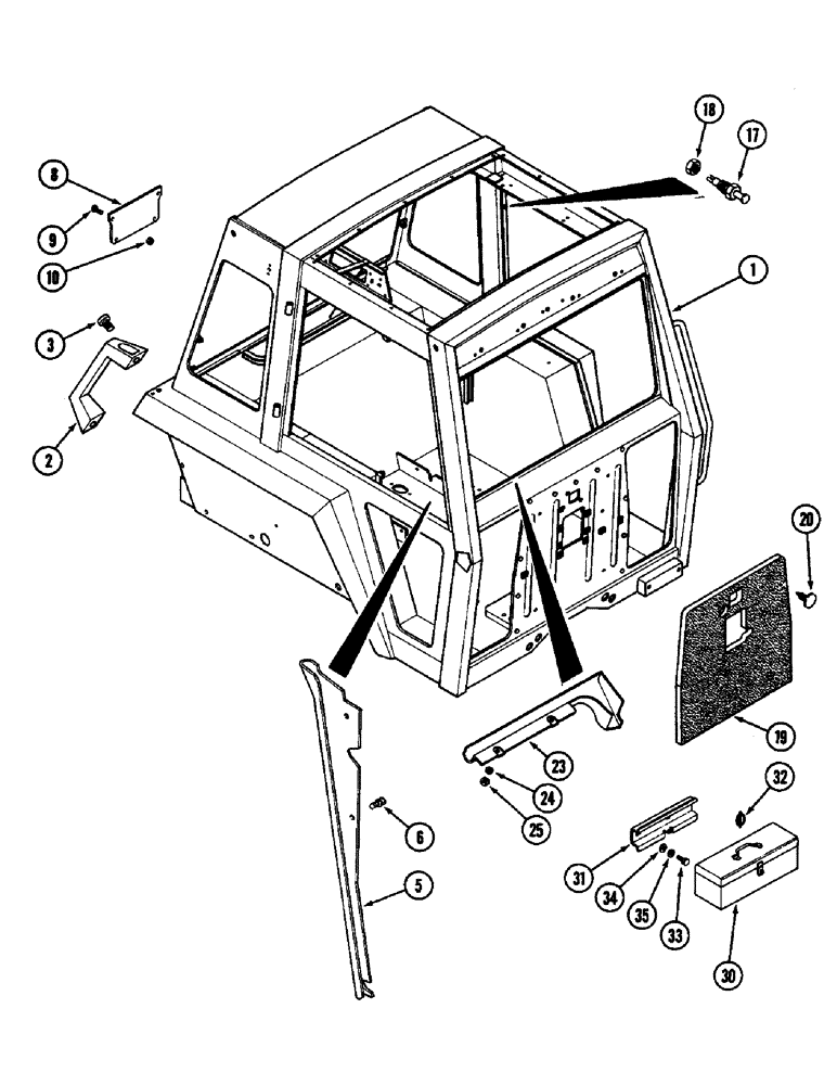 Схема запчастей Case IH 3294 - (9-440) - CAB ASSEMBLY (09) - CHASSIS/ATTACHMENTS