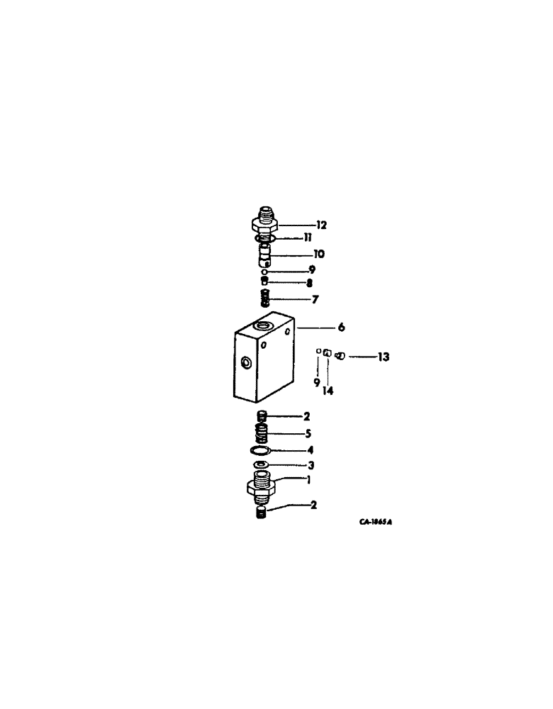 Схема запчастей Case IH 3488 - (10-12[A]) - HYDRAULICS, PRESSURE REDUCING VALVE, FOR DIFFERENTIAL LOCK, FOR ALL WHEEL DRIVE ATT. (07) - HYDRAULICS