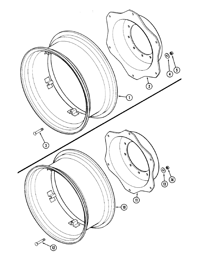 Схема запчастей Case IH 3294 - (5-162) - FRONT WHEEL, ZF AXLE (05) - STEERING