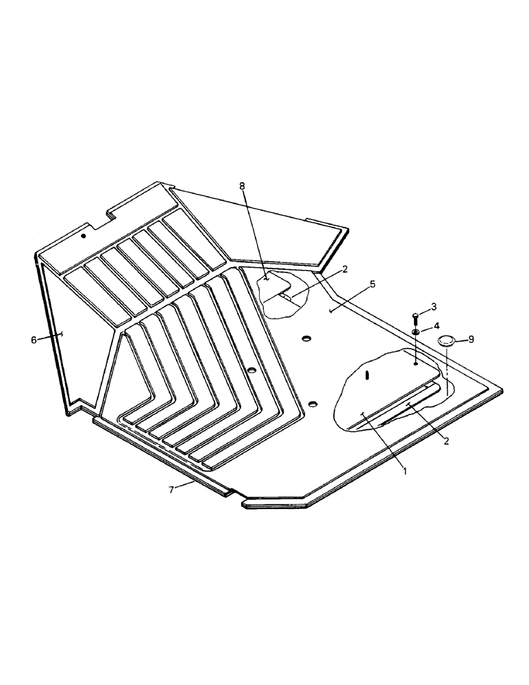 Схема запчастей Case IH 9110 - (01-04) - DELUXE FLOORBOARD MAT AND TRIM (10) - CAB