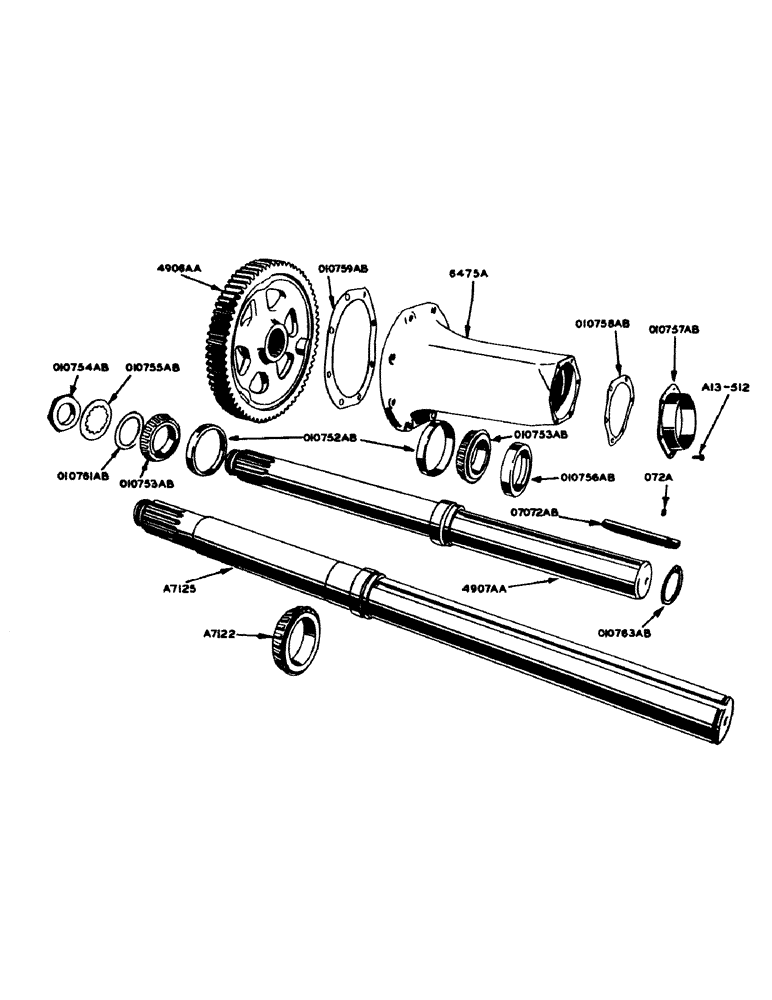 Схема запчастей Case IH 700 - (127) - REAR AXLE, FOR GENERAL PURPOSE TRACTORS (06) - POWER TRAIN