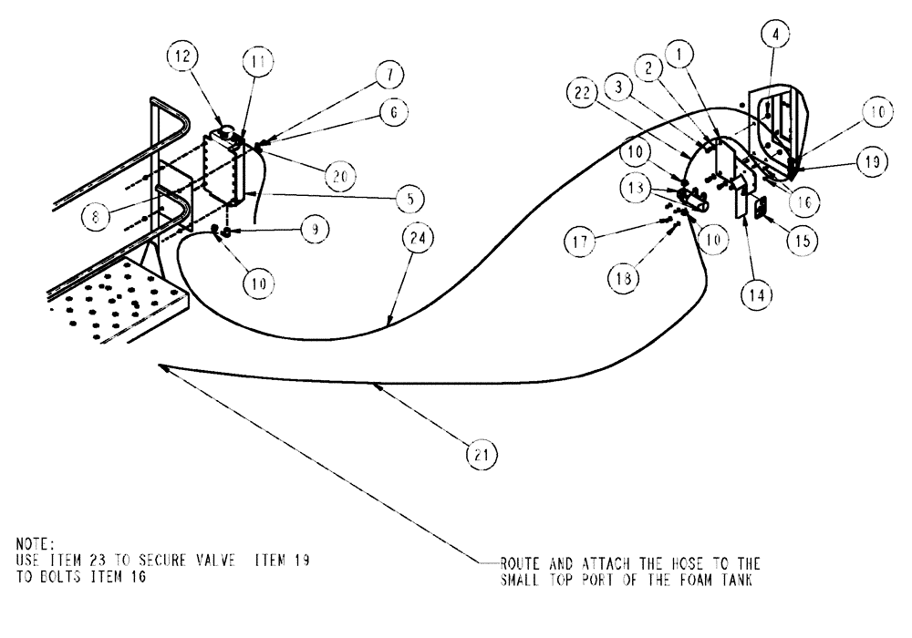 Схема запчастей Case IH SPX3310 - (09-050) - FOAMER TRANSFER PUMP GROUP - SERIAL #20002 AND LATER Liquid Plumbing